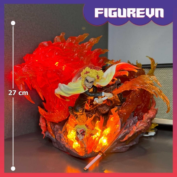 Mô hình Rengoku Viêm Hổ 27 cm có LED - Kimetsu No Yaiba