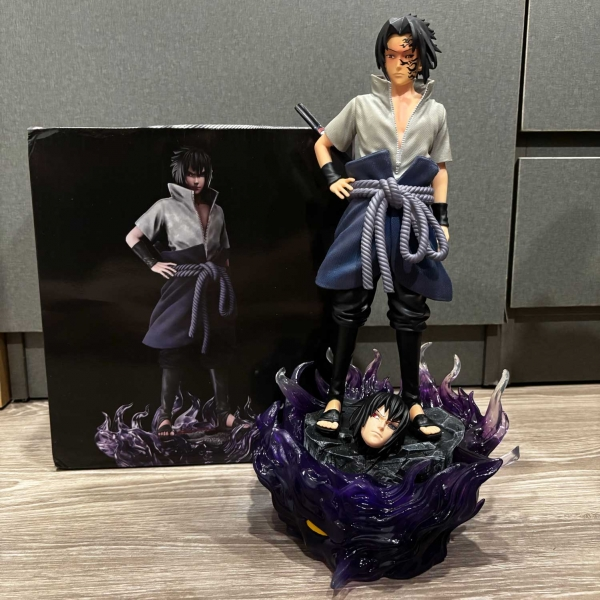 Mô hình Sasuke 38 cm 2 đầu có LED usb - Naruto