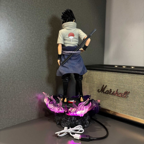 Mô hình Sasuke 38 cm 2 đầu có LED usb - Naruto