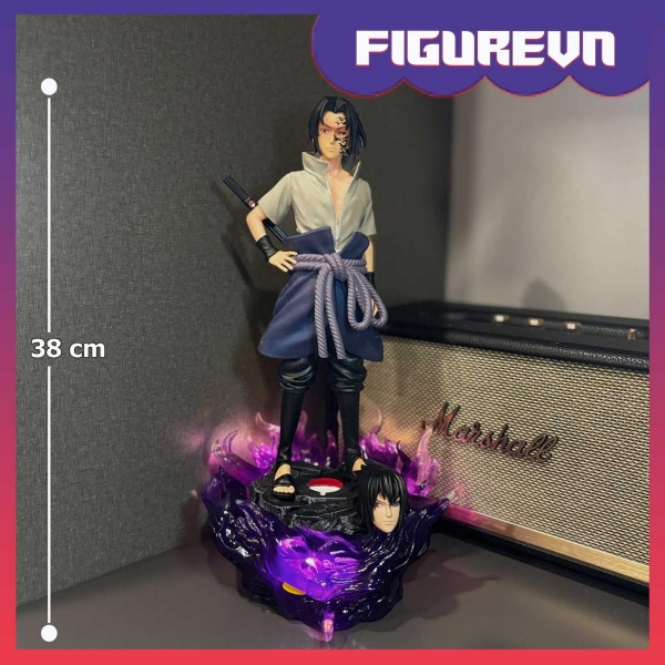 Mô hình Sasuke 38 cm 2 đầu có LED usb - Naruto