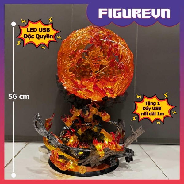 [Siêu Phẩm] Mô hình Ace Hỏa Quyền 56 cm có LED (USB) - One Piece