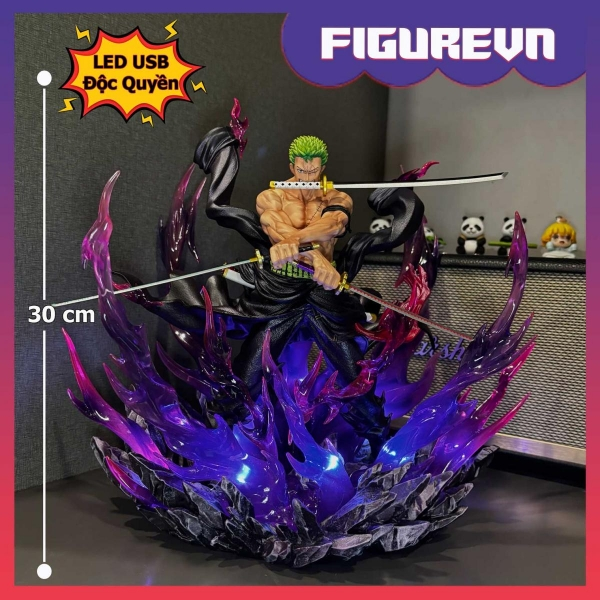Mô hình Zoro Siêu Ngầu 30 cm JT studio có LED - One Piece