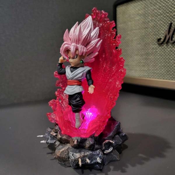 Mô hình Black Goku Super Saiyan Rose 13 cm có LED (usb) - Dragon Ball