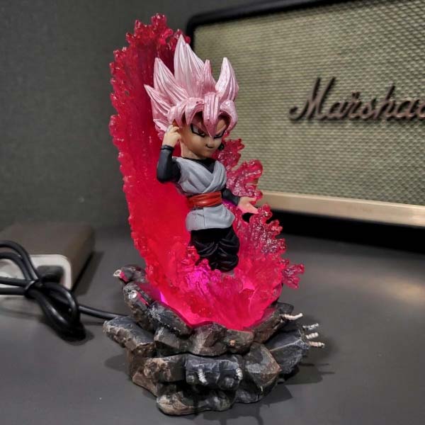 Mô hình Black Goku Super Saiyan Rose 13 cm có LED (usb) - Dragon Ball