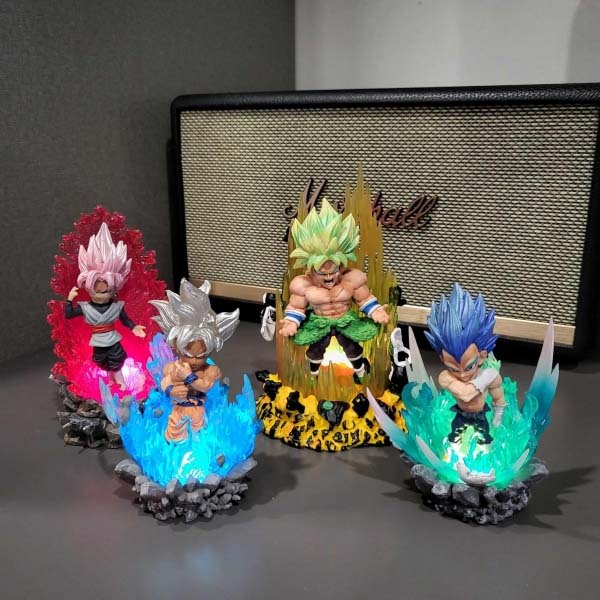 Mô hình Black Goku Super Saiyan Rose 13 cm có LED (usb) - Dragon Ball