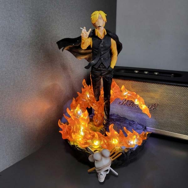 Mô hình Sanji vest đen 40 cm có LED (usb) - One Piece