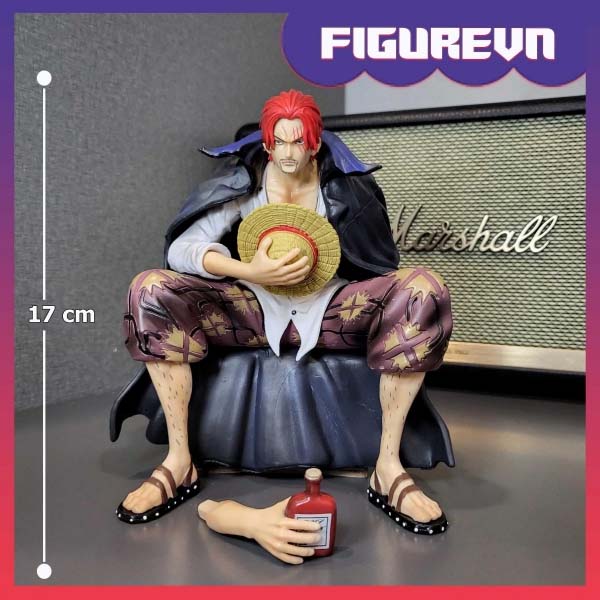 Mô hình Shanks tóc đỏ ngồi 17 cm - One Piece