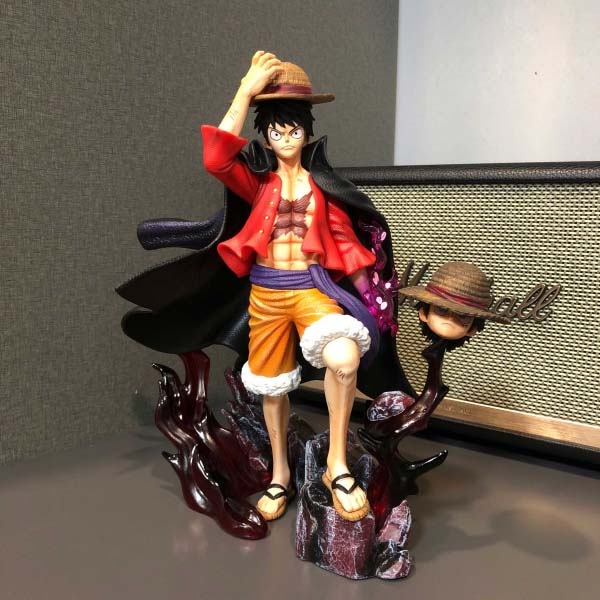 Mô hình Luffy tứ hoàng siêu ngầu bản CAO CẤP 2 Đầu 23 cm - One Piece