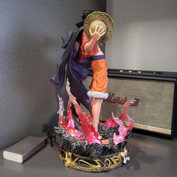 Mô hình Luffy tứ hoàng 2 đầu 37 cm có LED - One Piece