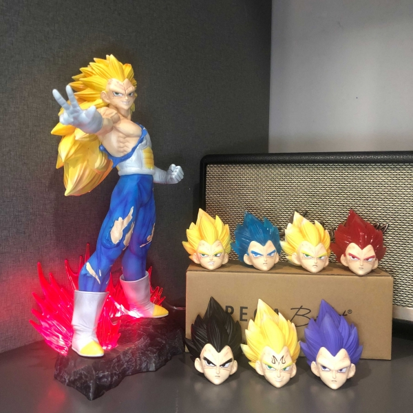 Mô hình Vegeta kèm 8 đầu 29 cm có LED (usb) - Dragon Ball