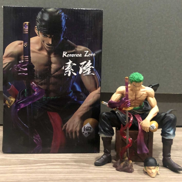 Mô hình Zoro ngồi 15 cm 2 đầu - One Piece