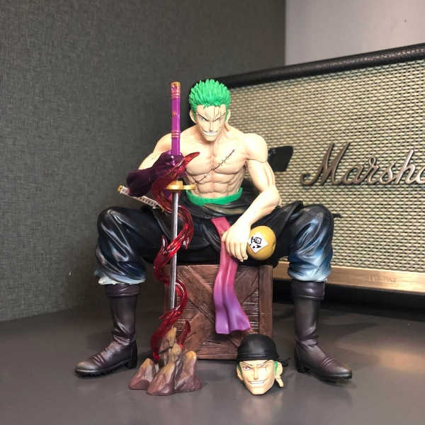 Mô hình Zoro ngồi 15 cm 2 đầu - One Piece