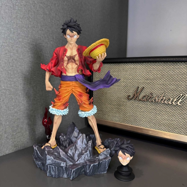 Mô hình Luffy Tứ Hoàng nổi giận 2 đầu 24 cm - One Piece