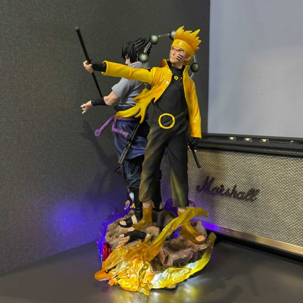 Mô hình bộ đôi Naruto và Sasuke siêu nét 38 cm có LED - Naruto