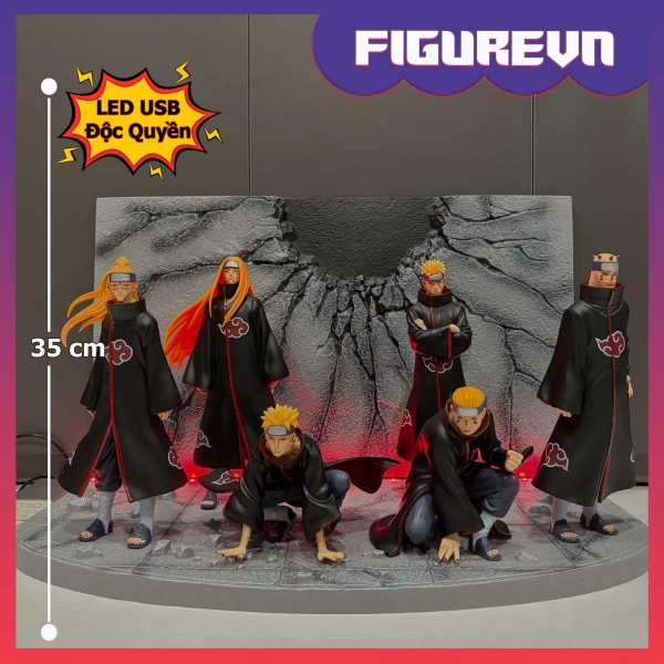 Mô hình team Akatsuki 35 cm có LED - Naruto