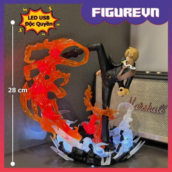 Mô hình Sanji hỏa cước 28 cm có LED - One Piece