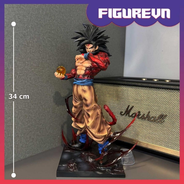 Mô hình Goku SSJ4 cầm ngọc rồng 34 cm - Dragon Ball